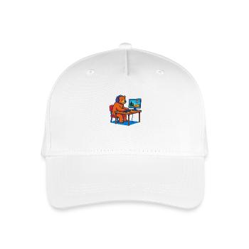 Computer Bär - Kinder Bio Basecap - Weiß - Vorne