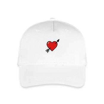 Treffer ins Herz - Kinder Bio Basecap - Weiß - Vorne