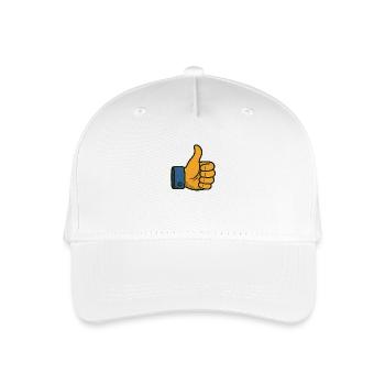 Daumen hoch – Retro-Zustimmung mit Stil - Kinder Bio Basecap - Weiß - Vorne
