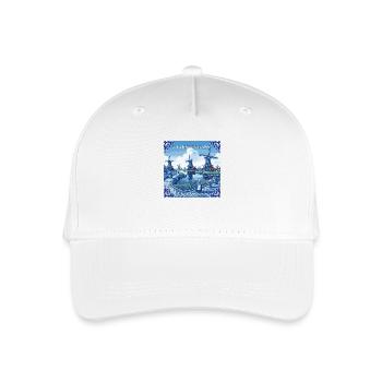 Zaanse Schans delft blue - Organic Kids’ Baseball Cap - white - Front