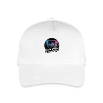 Pixels, Peace & Power-Ups – Gaming Setup - Organic Kids’ Baseball Cap - white - Front
