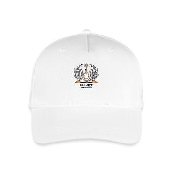 Balance Begins Within - Yoga - Kinder Bio Basecap - Weiß - Vorne