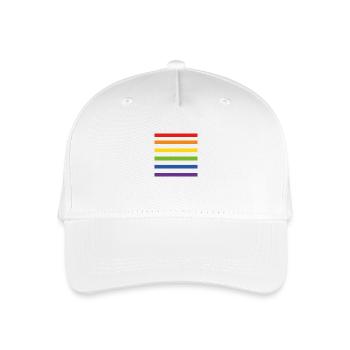 Regenbogenfahne - Kinder Bio Basecap - Weiß - Vorne