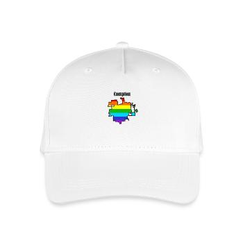 Compton rainbow - Organic Kids’ Baseball Cap - white - Front