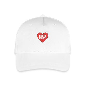 Beste Mutti - Kinder Bio Basecap - Weiß - Vorne