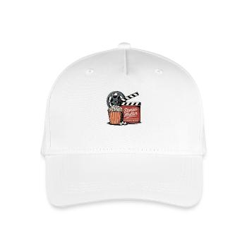 Stories Matter, Popcorn Helps - Organic Kids’ Baseball Cap - white - Front