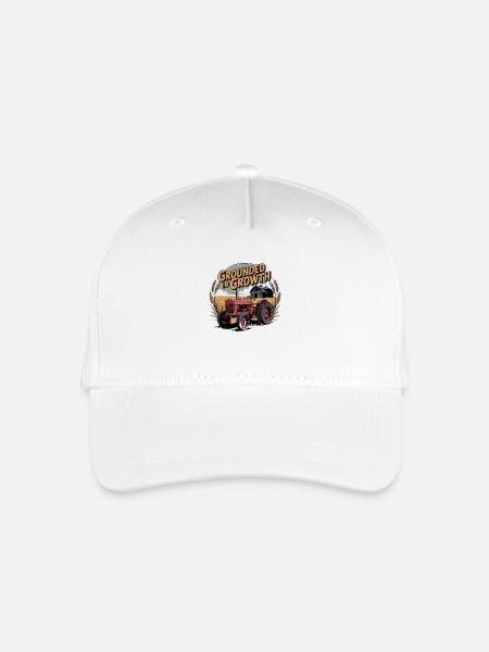 Grounded in Growth - Kinder Bio Basecap - Weiß