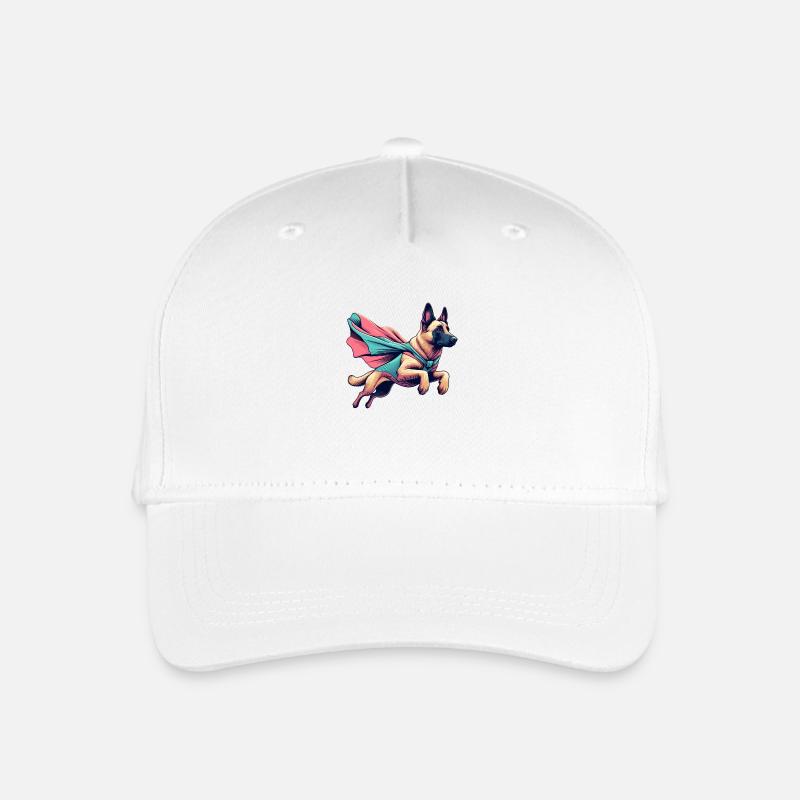 Super Hund Belgischer Schäferhund Cape Geschenk - Kinder Bio Basecap - Weiß