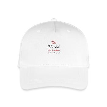 A signer 25 ans anniversaire cadeau anniv 25 ans - Casquette de baseball bio Enfant - blanc - Devant