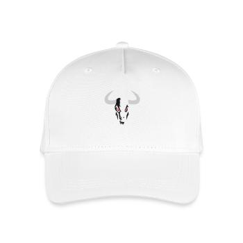 Bull Head small - Organic Kids’ Baseball Cap - white - Front