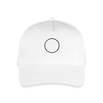Runder Kreis 1 dünn - Kinder Bio Basecap - Weiß - Vorne