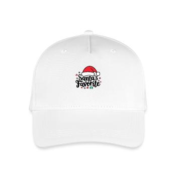 Santas Favorite – Weihnachtsmann-Mütze - Kinder Bio Basecap - Weiß - Vorne