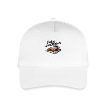 Fueling First Moments – Coffee & Croissant - Organic Kids’ Baseball Cap - white - Front