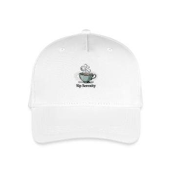 Sip Serenity – Gentle Morning Magic - Organic Kids’ Baseball Cap - white - Front