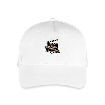 Stories Matter, Popcorn Helps - Organic Kids’ Baseball Cap - white - Front
