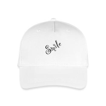 Smile - Organic Kids’ Baseball Cap - white - Front