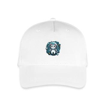 Little cute cat as astronaut spaceman - Organic Kids’ Baseball Cap - white - Front