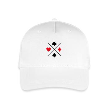 Kartenspiel Symbole | Minimal | Mehrfarbig - Kinder Bio Basecap - Weiß - Vorne