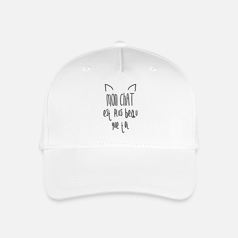 Mon chat + beau noir - Casquette de baseball bio Enfant - blanc