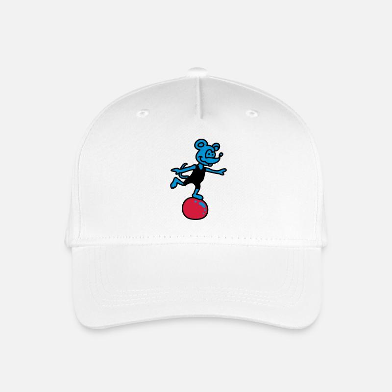 sportliche Maus 3 - Kinder Bio Basecap - Weiß