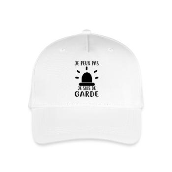 JE SUIS DE GARDE - Casquette de baseball bio Enfant - blanc - Devant