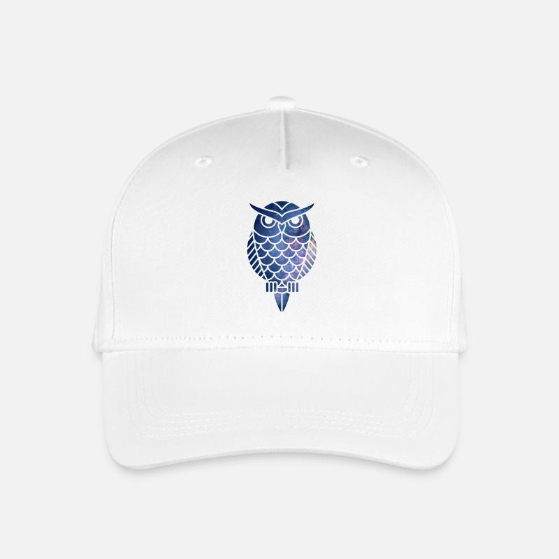 Eule Sterne - Kinder Bio Basecap - Weiß