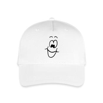happy - Organic Kids’ Baseball Cap - white - Front