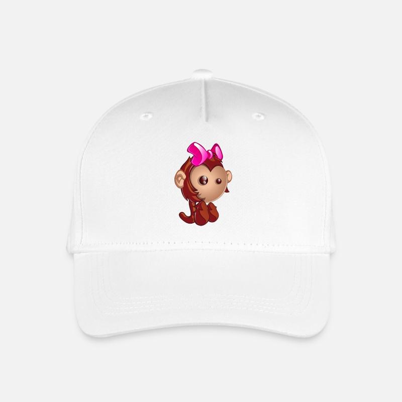 Affenmädchen kawaii png - Kinder Bio Basecap - Weiß