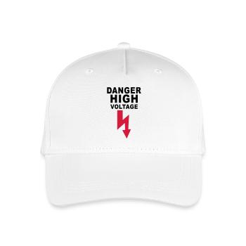 danger high voltage - Organic Kids’ Baseball Cap - white - Front