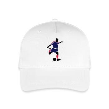 Fussball - Frankreich - Kinder Bio Basecap - Weiß - Vorne