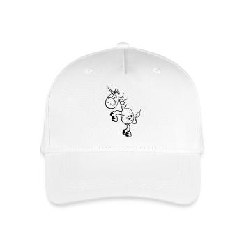 Lustiges Einhorn Comic - Kinder Bio Basecap - Weiß - Vorne
