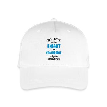 Teenager / Jugendliche / Jugendlicher / Kind - Kinder Bio Basecap - Weiß - Vorne