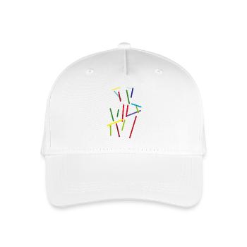 Colors Strokes - Lines Game - Organic Kids’ Baseball Cap - white - Front
