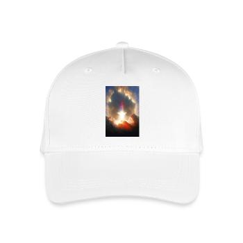 GOD 01 - Organic Kids’ Baseball Cap - white - Front