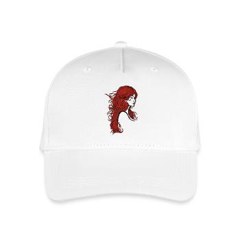 Rothaariges Mädchen - Kinder Bio Basecap - Weiß - Vorne