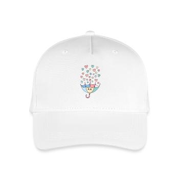 Ella Herzchenregen - Kinder Bio Basecap - Weiß - Vorne