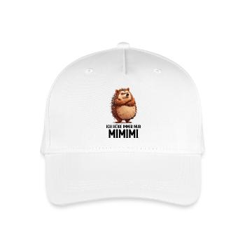 Igel Tier Wald Natur Ich höre immer nur Mimimi - Kinder Bio Basecap - Weiß - Vorne
