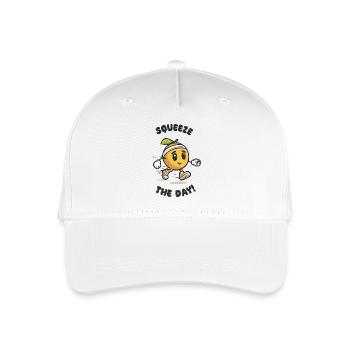 Joggende Zitrone - Squeeze the Day - Kinder Bio Basecap - Weiß - Vorne