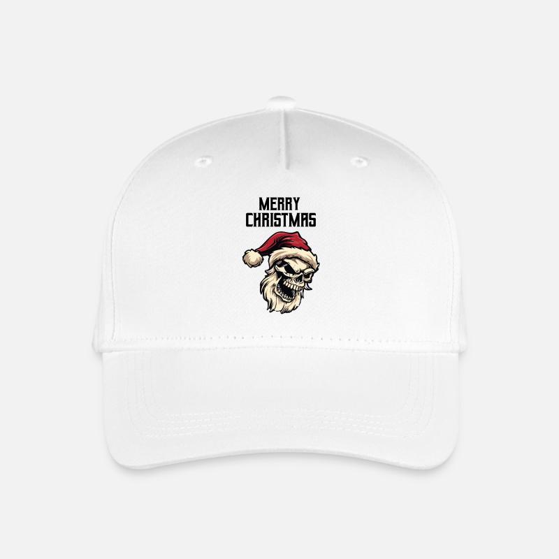 weihnachtsmann skull - Kinder Bio Basecap - Weiß