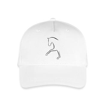 Dressage horse - Organic Kids’ Baseball Cap - white - Front