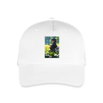 Samurai Anime Girl – Tradition meets elegance - Organic Kids’ Baseball Cap - white - Front