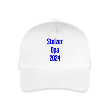 Stolzer Opa 2024 – Perfekt für frischgebackene Opa - Kinder Bio Basecap - Weiß - Vorne
