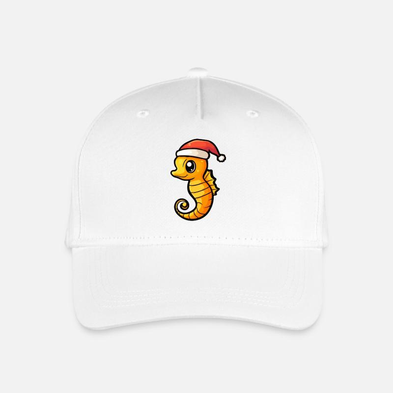 Seepferd Weihnachten - Kinder Bio Basecap - Weiß