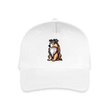 Border Collie Chiens Bande Dessinée Cool - Casquette de baseball bio Enfant - blanc - Devant