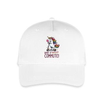 Funny Unicorn E-Scooter Commute Design - Kinder Bio Basecap - Weiß - Vorne