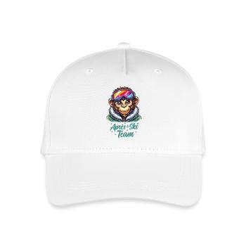 Monkey Ski Goggles - Organic Kids’ Baseball Cap - white - Front