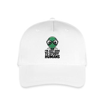 Je suis juste ici pour étudier les humains extraterrestres - Casquette de baseball bio Enfant - blanc - Devant