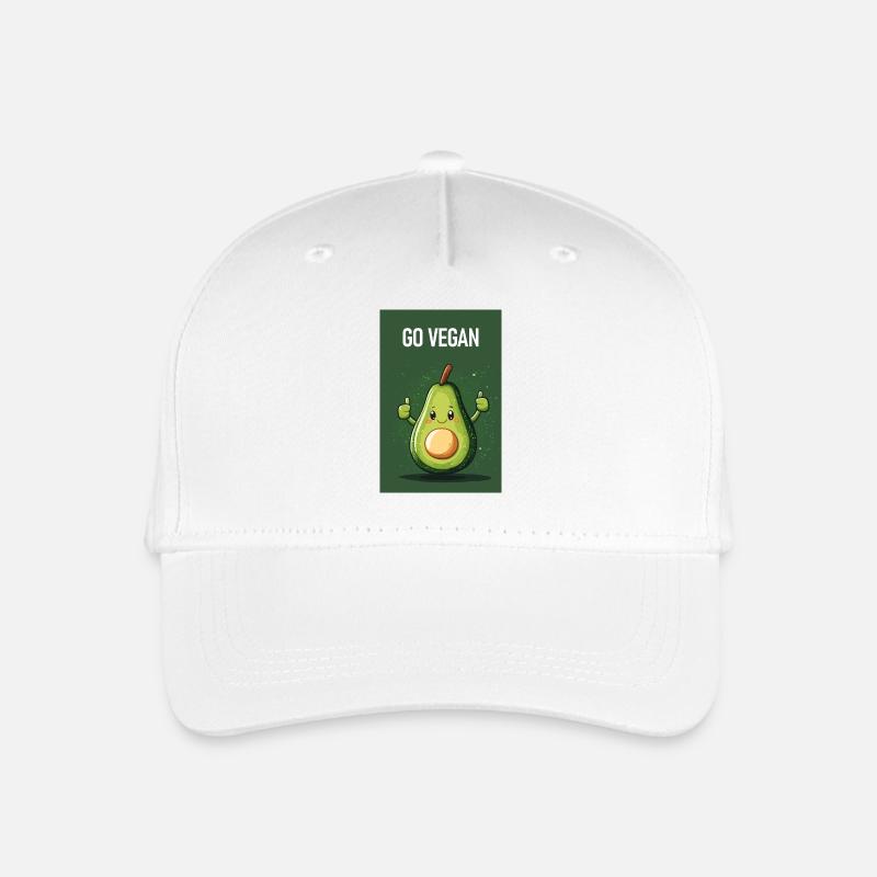 GO VEGAN - Kinder Bio Basecap - Weiß