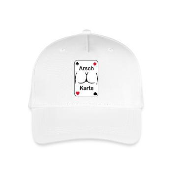 Arsch Karte Wortwitz Print - Kinder Bio Basecap - Weiß - Vorne