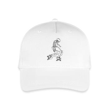 Roller Skater Drawing - Organic Kids’ Baseball Cap - white - Front